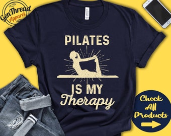 Pilates-shirt | Cadeau voor pilates-cadeau | Pilates-instructeur | Pilates-top | T-shirt | Hobby is mijn therapie | Tanktop met capuchon | A2302