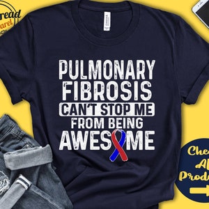 Pulmonary Fibrosis Shirt | Pulmonary Fibrosis Awareness | Red and Blue Ribbon | Fighter | Warrior | Surgery | Cant Stop Tank Hoodie | A1176