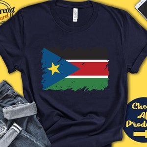 Südsudan Flagge Shirt | Geschenk für sudanische Geschenk | Stolzer sudanesischer Stolz | Nordafrika Flaggen-Land-Shirt | Tank Hoodie | F0161