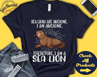 Sea Lion Shirt | Sea Lion Lover | Gift | Zoo Zoologist | Marine Biology | Marine Biologist | Funny Cool Awesome Animal | Tank Hoodie | A3240
