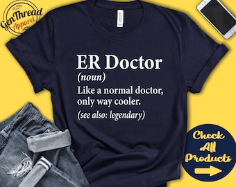 Camiseta de médico de urgencias / Regalo de médico de urgencias / Camiseta de sala de emergencias / Regalo de sala de emergencias / Agradecimiento al médico / Gracias / Camiseta sin mangas / Sudadera con capucha / A0456