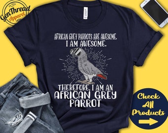 African Grey Parrot Shirt | Grey Parrot Lover | Gift | Zoo | Ornithology | Ornithologist | Funny Cool Awesome Animal | Tank Hoodie | A3030