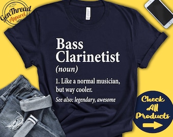 Baßklarinettist Shirt | Baßklarinettist Geschenk | Klarinettist | Musikinstrument | Musiker Definition | Tank Hoodie | A2663