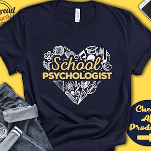 School Psychologist Heart Shirt | School Elements | School Psychology | End of Year Gift | School Social Worker | Tank | Hoodie | A0043