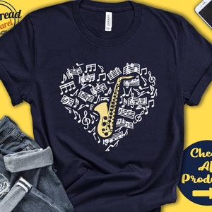 Alto Saxophone Player Shirt | Alto Saxophone Gift | Saxophonist | Sax Player | Jazz | Musician | Music Lover Heart | Tank Hoodie | A2593