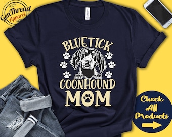Bluetick Coonhound-moeder | Bluetick Coonhound-shirt | Cadeau | Mama | Nieuwe hondenouder | Hondeneigenaar | Geliefde | Ras | T-shirt met capuchon | A3309