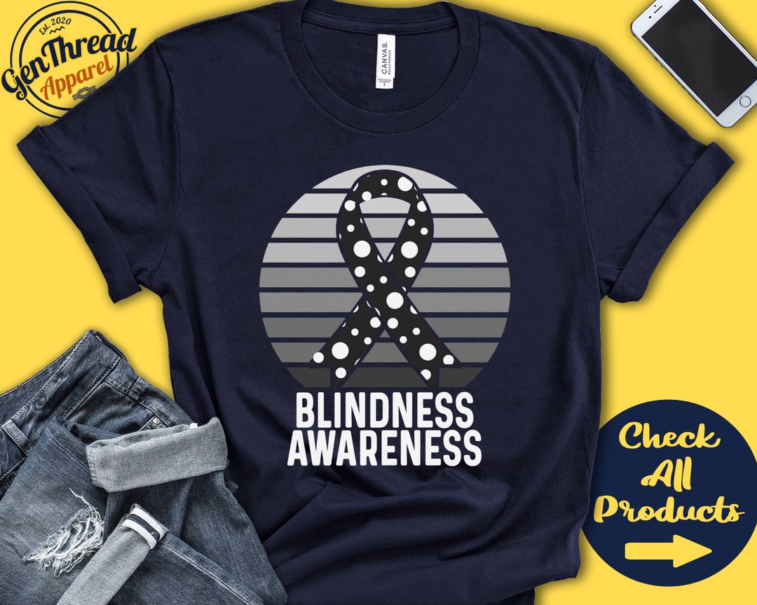 Blindness Shirt | Blindness Awareness | Polka Dot Ribbon | Warrior ...