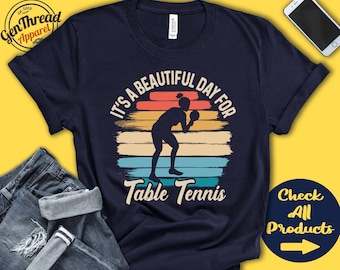 Tafeltennisshirt | Mooie dag voor tafeltennis | Spelerscadeau | Tafeltennis | Meisje | Dames | Racketsporten | Tanktop met capuchon | A1818