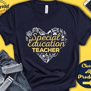 Special Education Teacher Heart Shirt | SPED Teacher Gift | School | Teach Love Inspire | Teacher Appreciation | Tank | Hoodie | A0020