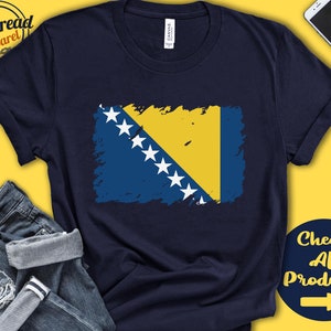 Bosnia And Herzegovina Flag Shirt | Gift For Bosnian Gift | Proud Bosnian Pride | Europe Flag Country Shirt | Tank Hoodie | F0021