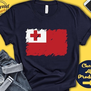 Shirt met vlag van Tonga | Cadeau voor Tongaanse cadeau | Proud Tongan Pride | Tongaanse wortel | Shirt met vlag van Oceanië | Tanktop met capuchon | F0175: