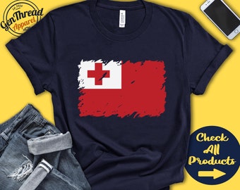 Tonga Flag Shirt | Gift For Tongan Gift | Proud Tongan Pride | Tongan Root | Oceania Flag Country Shirt | Tank Hoodie | F0175