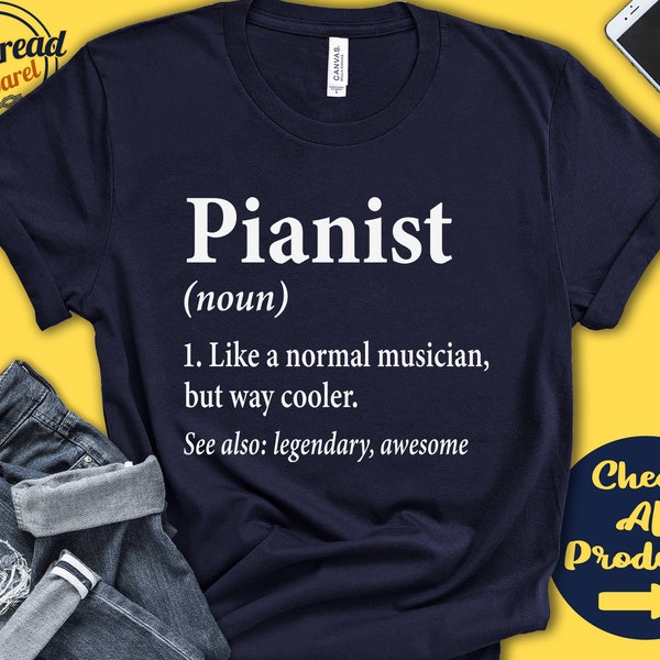 Pianist Shirt | Pianist Gift | Piano Player | Piano Lover | Classical Music | Musical Instrument | Musician Definition | Tank Hoodie | A2625