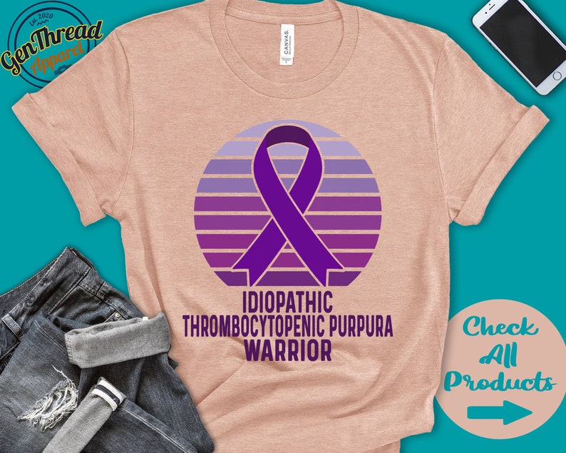 Idiopathic Thrombocytopenic Purpura Shirt | ITP Awareness | Purple ...