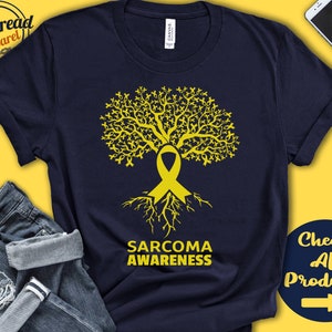 Sarcoomshirt | Sarcoombewustzijn | Levensboom | Geel lint | Vechter | Krijger | Chirurgie | Herstel | Tanktop met capuchon | A2923