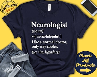 Maglietta per neurologo / Regalo per neurologo / Maglietta per neurologia / Regalo per neurologia / Apprezzamento del medico / Grazie / Canotta / Felpa con cappuccio / A0459