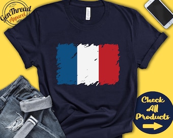 France Flag Shirt | Gift For French Gift | Proud French Pride | French Root | European Union Flag Country Shirt | Tank Hoodie | F0059