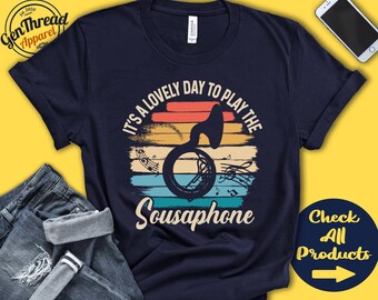 Chemise de joueur de sousaphone | Cadeau pour sousaphone | Tubaiste | Orchestre | Fanfare | Musicien | Musique | Belle journée | Sweat à capuche débardeur | A2448