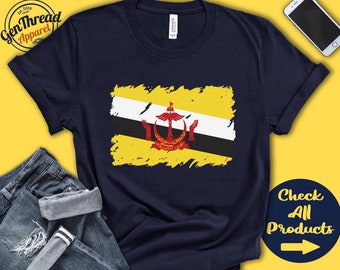 Brunei Flag Shirt | Gift For Bruneian Gift | Proud Bruneian Pride | Bruneian Root | South East Asia Flag Country Shirt | Tank Hoodie | F0024