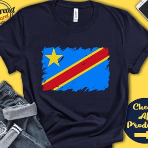 Congo Democratic Republic Flag Shirt | Gift For Congolese Gift | Proud Congolese | Central Africa Flag Country Shirt | Tank Hoodie | F0038
