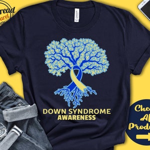 Down Syndrome Shirt | Down Syndrome Awareness | Tree Of Life | Yellow Blue Ribbon | Fighter | Warrior | Recovery  Tank Hoodie | A3012