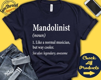 Mandolinistskjorta | Mandolinistgåva | Mandolinspelare | Bluegrass | Musikinstrument | Musikerdefinition | Tanktröja | A2636