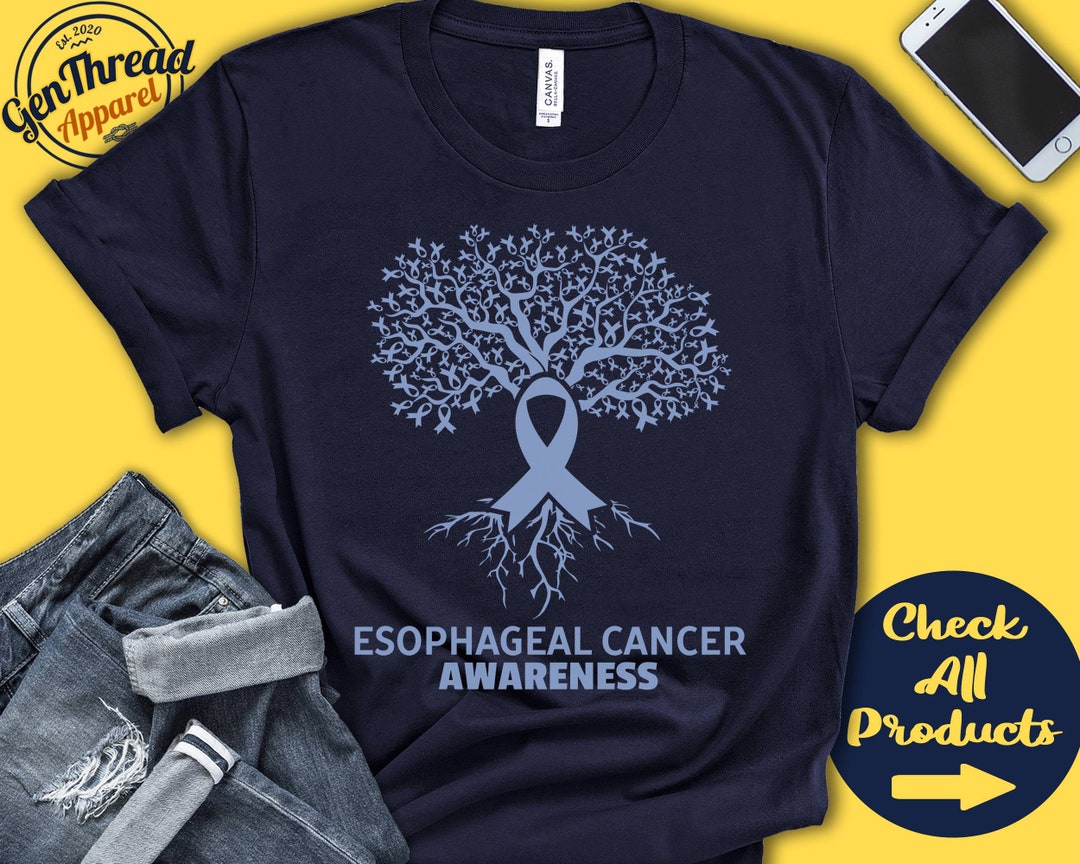Esophageal Cancer Shirt Esophageal Cancer Awareness Tree of Life