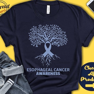 Esophageal Cancer Shirt | Esophageal Cancer Awareness | Tree Of Life | Perwinkle Ribbon | Fighter | Warrior | Surgery  | Tank Hoodie | A2794