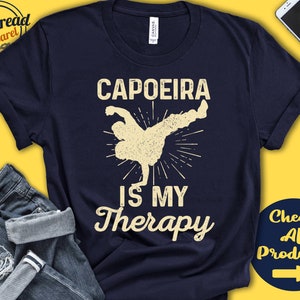 Capoeira Shirt | Capoeira Is My Therapy | Capoeira Fighter | Brazil Martial Arts Tee | Combat Sports | Tank Hoodie | A1982