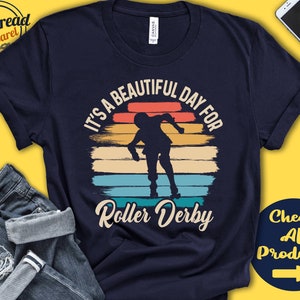 Roller Derby Shirt | Beautiful Day For Roller Derby | Skater Gift | Roller Girl Skate Racing | Skating Sports | Tank Hoodie | A1854