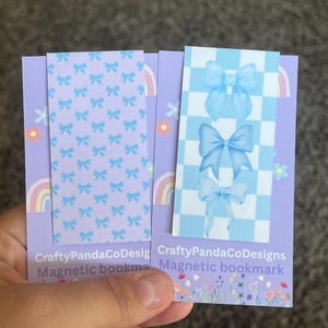 Cute bow magnetic bookmark