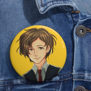 Dr. Spencer Reid - Pin Button - Criminal Minds - Anime Style - Crime Show - Gift Crime TV