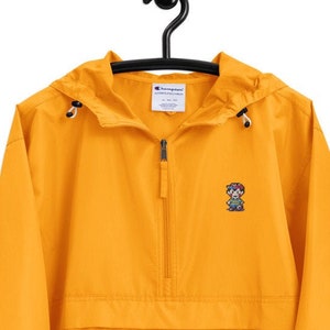 Ness - Embroidered Champion Brand Packable Jacket - Earthbound - Mother - Video Game - Retro Game - Pixel - Aesthetic
