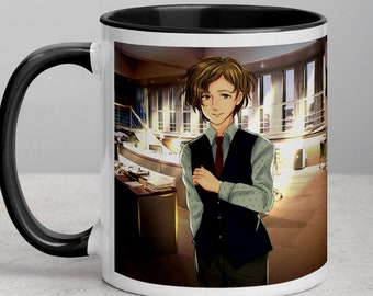 Dr. Spencer Reid - 11 oz Coffee Mug with Color Inside - Without Dating Sim Text - Criminal Minds - Reid - Crime Show - Gift