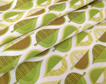 Wildwood for FreeSpirit Pressed Leaves Green Designer Cotton Fabric 44" wide Quilting Cotton Fabric