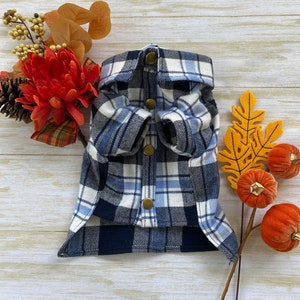 Blue and White Flannel Shirts