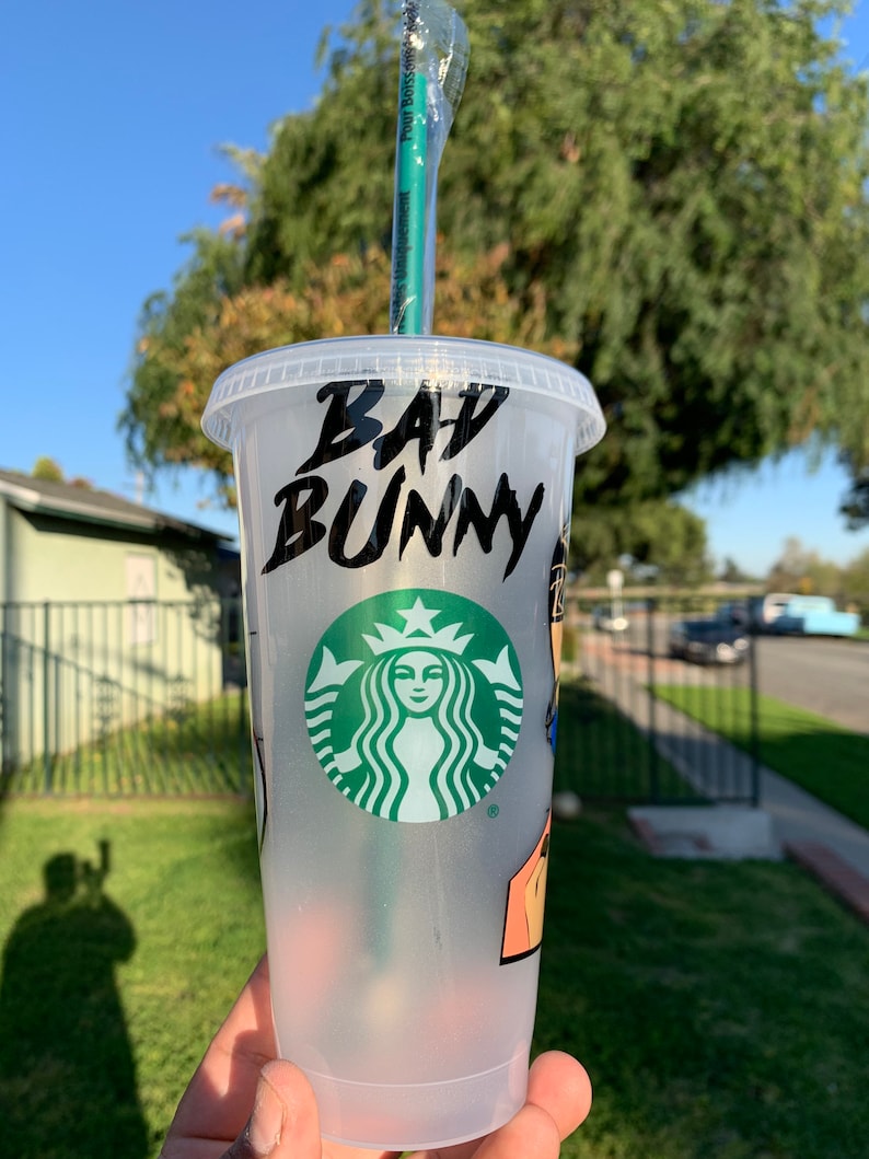 Bad Bunny Starbucks cup Etsy