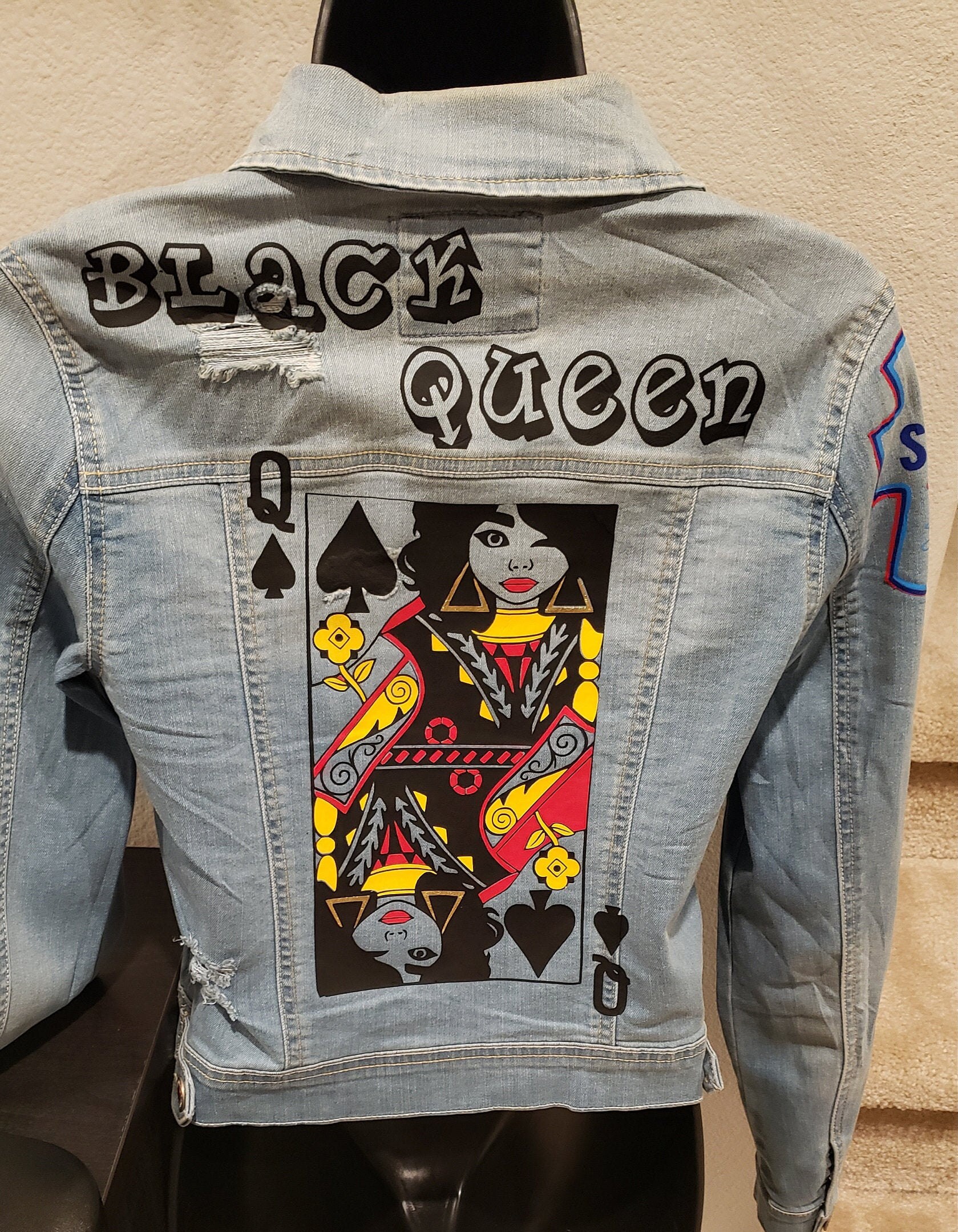 queen denim jacket