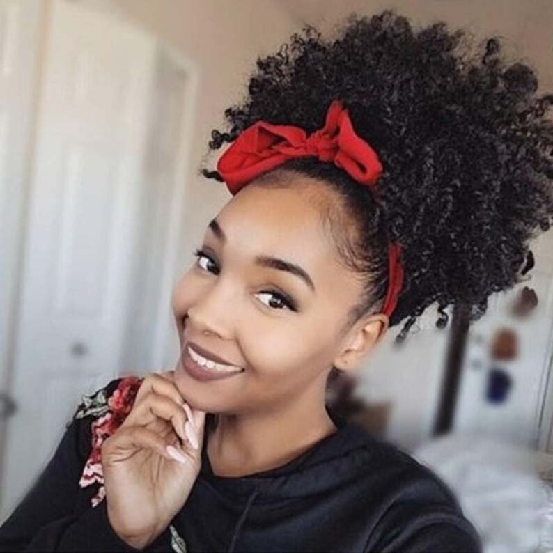 Hair Bun Kinky Curly Hair Packing Gel Hair Style | Etsy