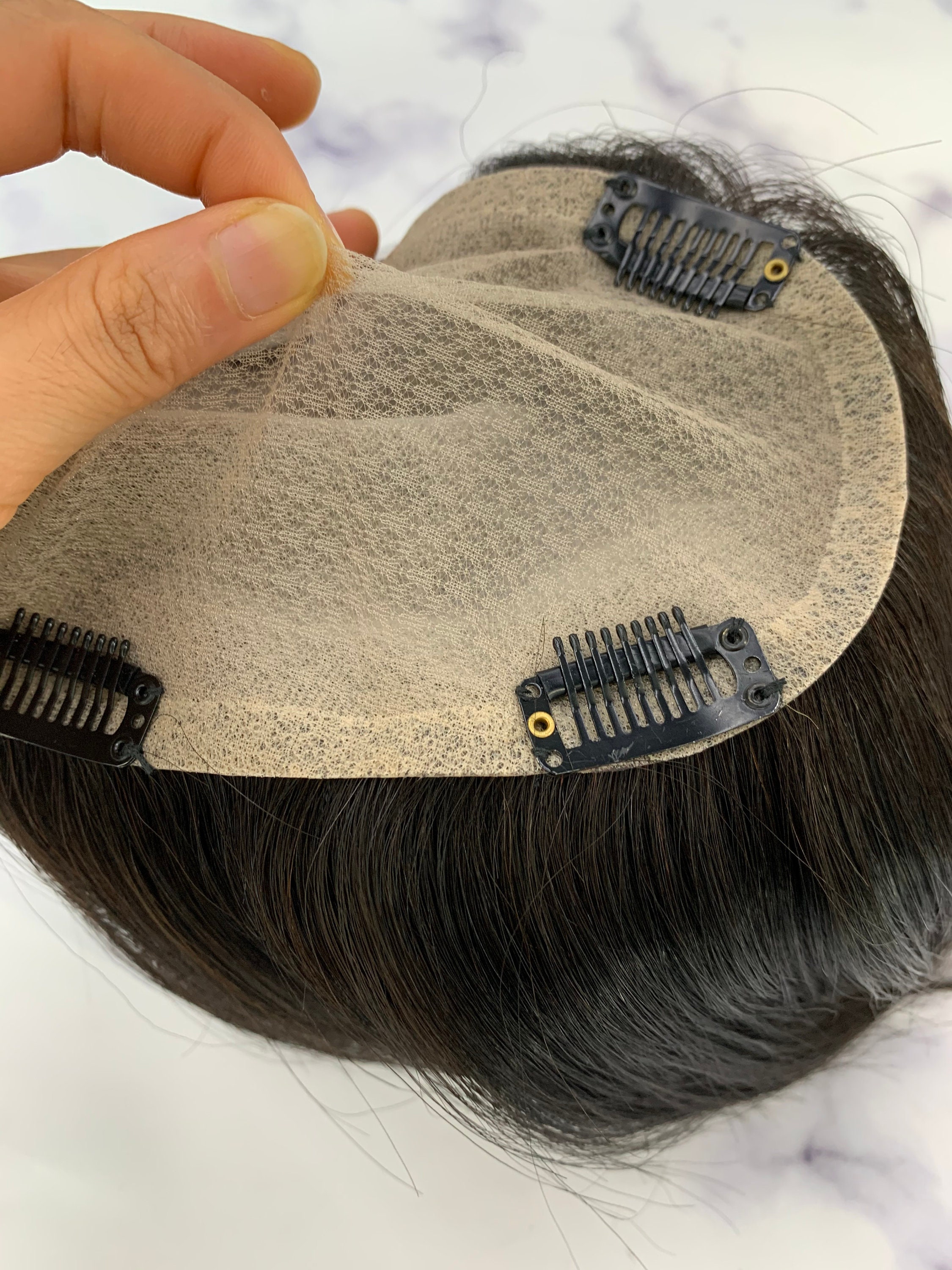1213cm Full Silk Base Human Hair Topper 100% Human Hair | Etsy Canada