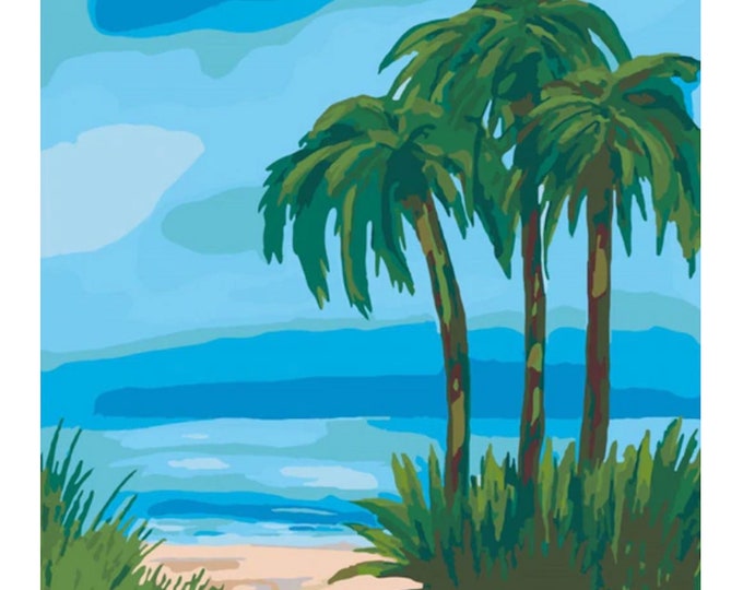 Beach Day Adult Paint by Number Set