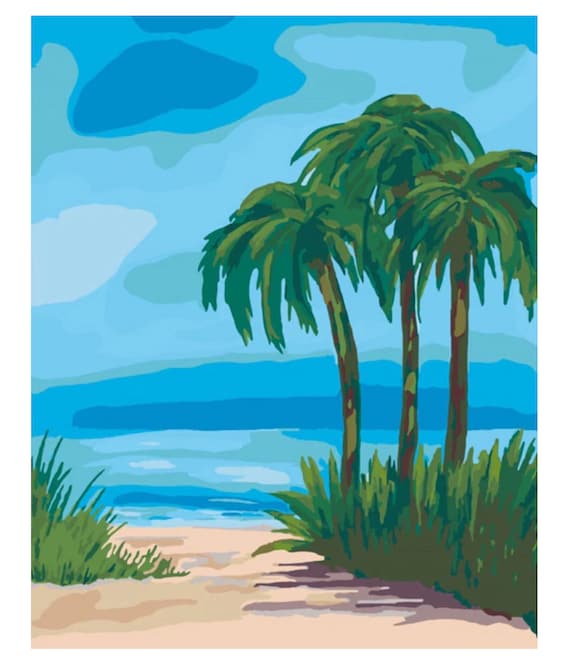 Beach Day Adult Paint by Number Set