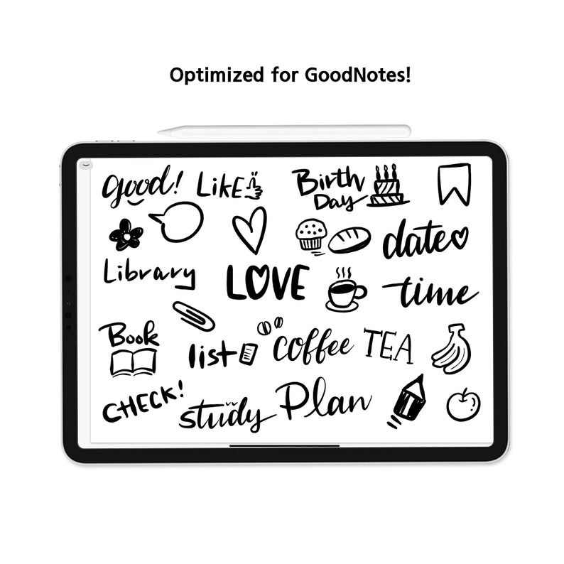 GoodNotes stickers Calligraphy digital stickers iPad Etsy