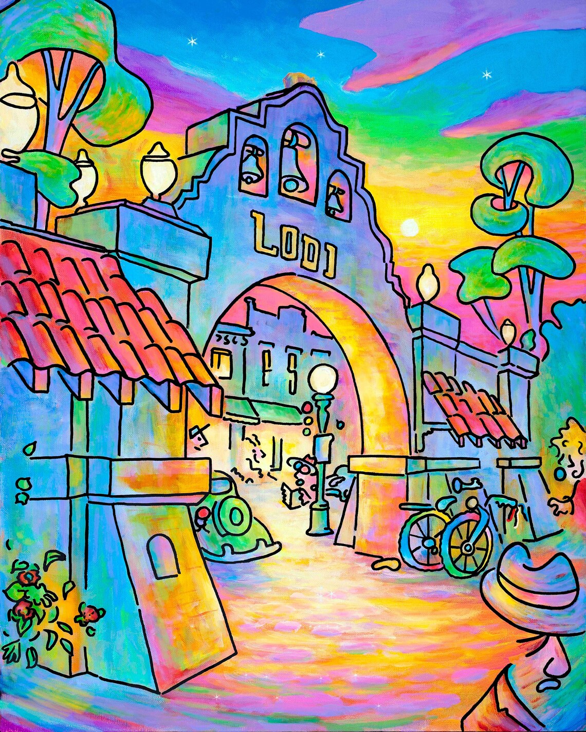 Lodi California Signed Limited Edition Giclee Print by John Etsy