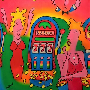 Blackjack original Painting John Landon Art Las Vegas | Etsy