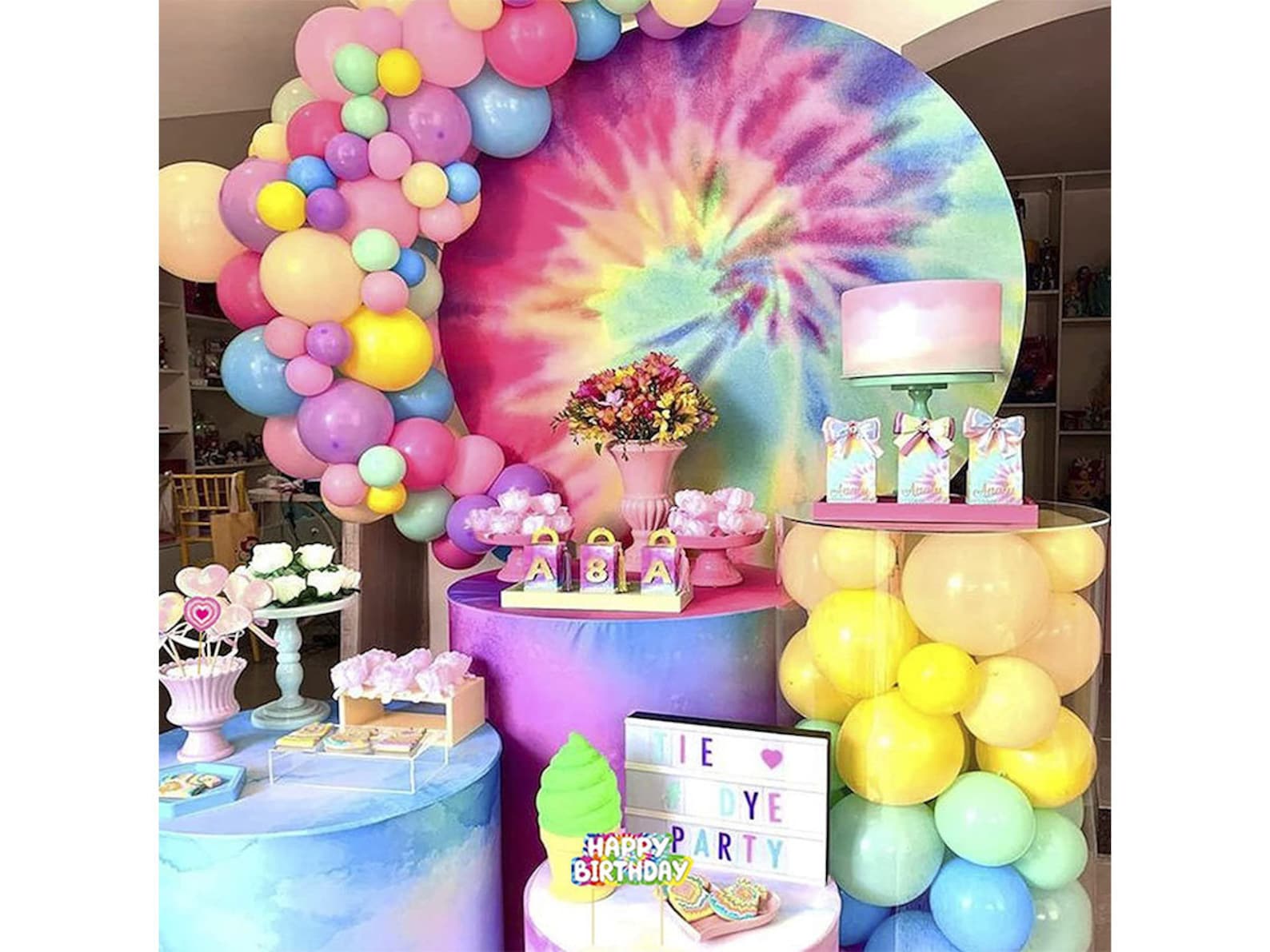 Tie Dye Party Supplies Set Tie Dye Party Decorations With Etsy