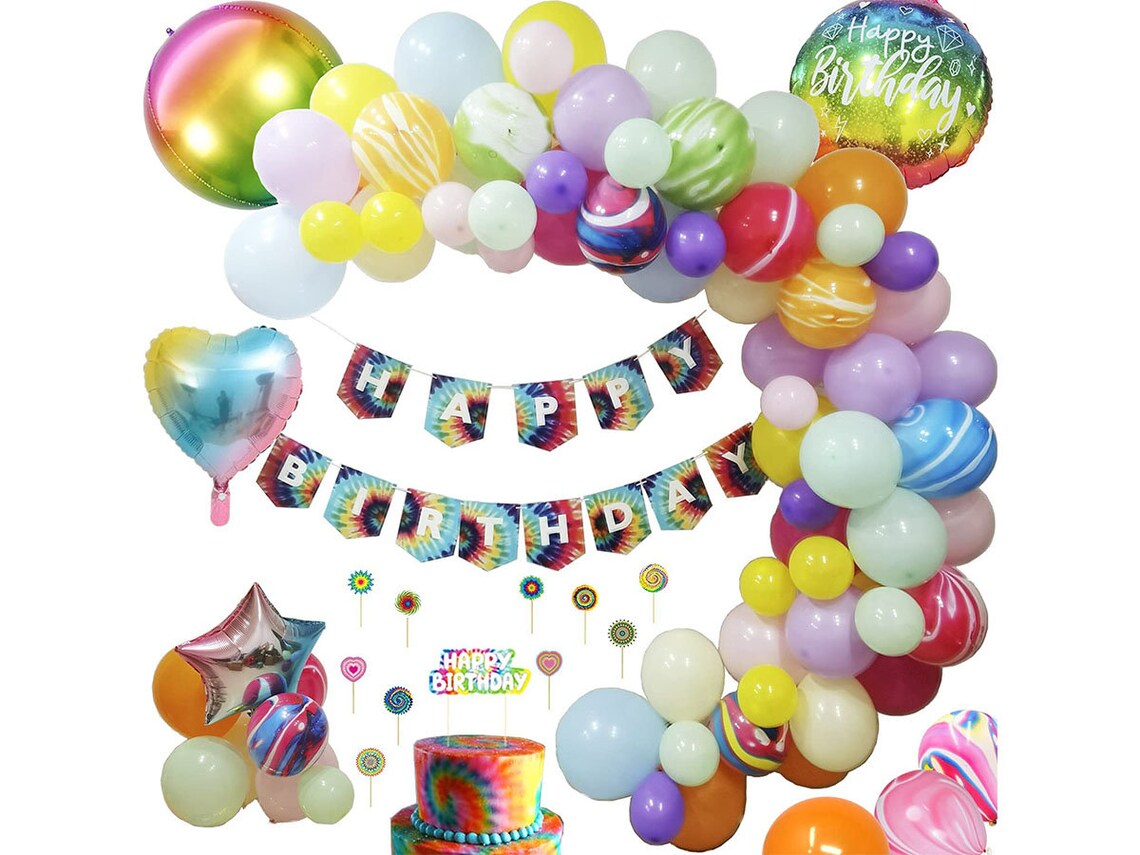 Tie Dye Party Supplies Set Tie Dye Party Decorations With Etsy