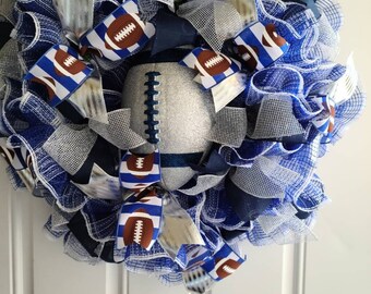 Dallas Cowboys Football Wreath. Cowboys Wreath, NFL Wreath, Mancave Decor, Mantle/Wall Wreath, Christmas Gift, Father's Day/Birthday gift