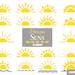 SVG Sun Sunset Sunrise Sunshine Horizon Waves Summer Cricut Cut Files Bundle Silhouette Printable Instant Download Clip Clipart Vector Art 