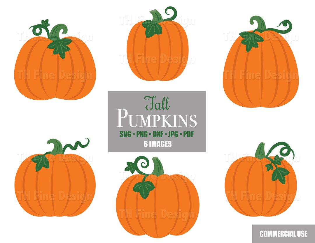SVG Pumpkin Clip Art Cute Pumpkins Clipart Fall Autumn Thanksgiving